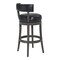 Armen Living Corbin 26" Counter Height Swivel Onyx Faux Leather and American Gray Wood Bar Stool LCCBBAGRON26 - alternate 8